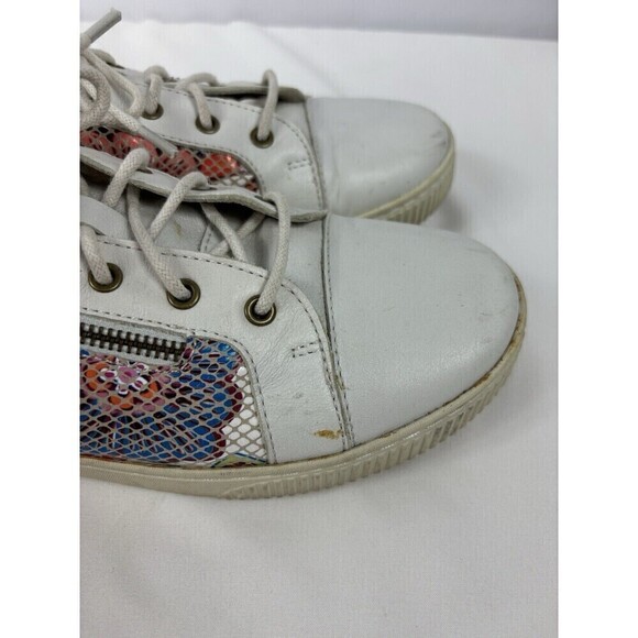 Born Mosaic Tamara Tamera Sneakers White Leather Brights 11 - Picture 7 of 12